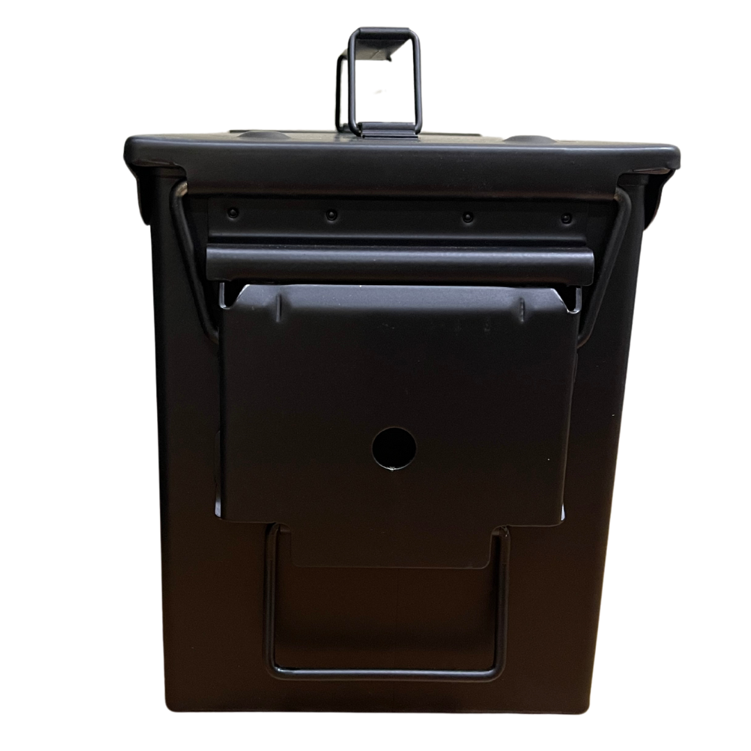 CAJA DE METAL CALIBRE .50 COLOR NEGRO