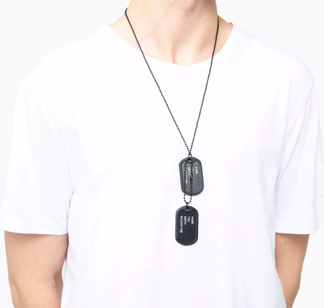 PLACAS DE IDENTIFICACION MILITAR EN ALUMINIO – SIN GRABAR