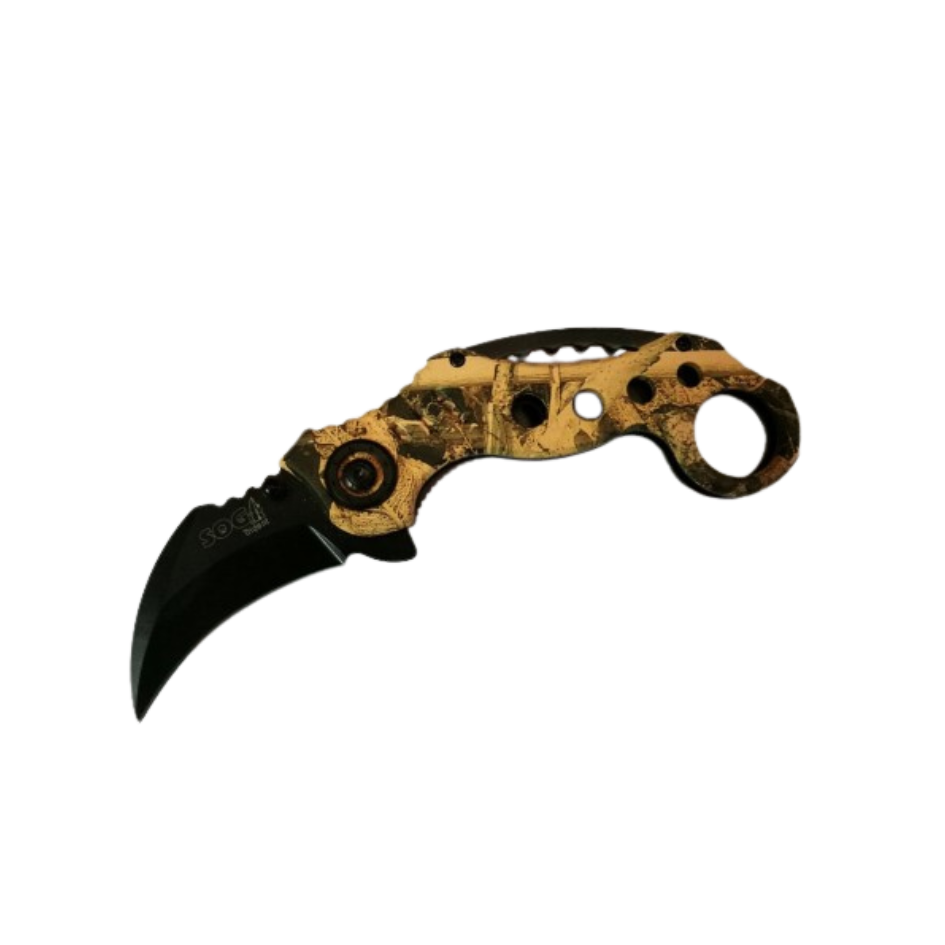 CUCHILLO DE ACERO INOXIDABLE KARAMBIT COYOTE