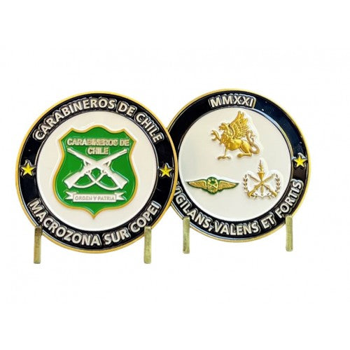MONEDA CARABINEROS DE CHILE MACROZONA SUR COPEI