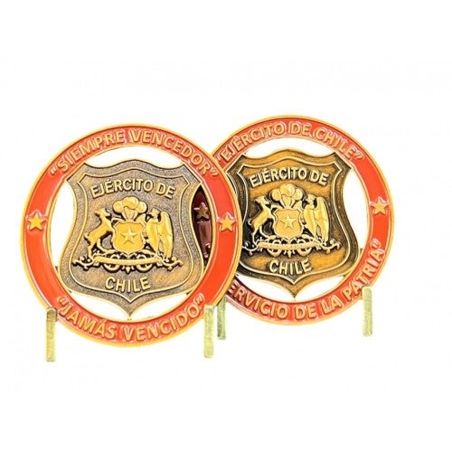 MONEDA EJERCITO DE CHILE "VENCEDOR JAMÁS VENCIDO" BRONCE