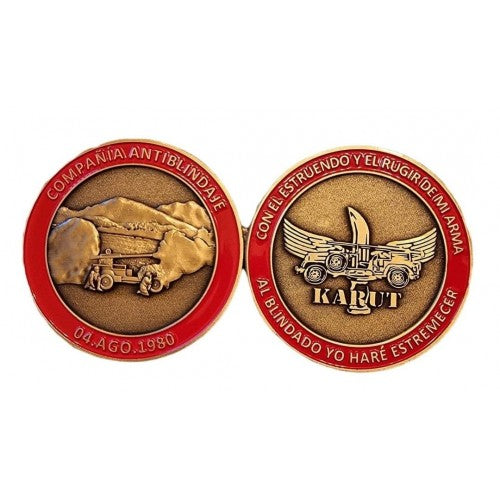 MONEDA EJERCITO DE CHILE COMPAÑIA ANTIBLINDAJE KARUT