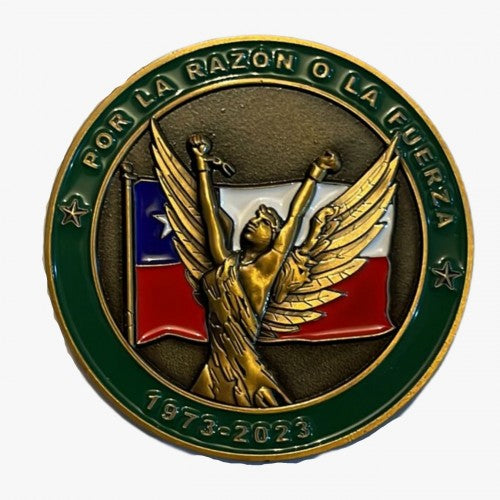 MONEDA CONMEMORACIÓN 50 AÑOS MODELO EN COLOR VERDE