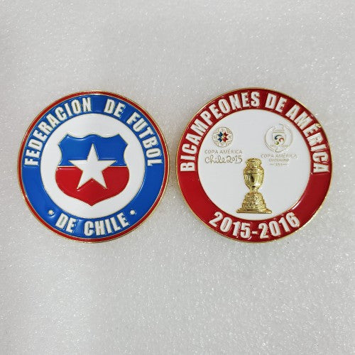 MONEDA SELECCIÓN CHILENA DE FÚTBOL BI-CAMPEONES DE AMERICA