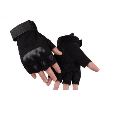 GUANTE TACTICO MODELO N°2 MITONES COLOR NEGRO