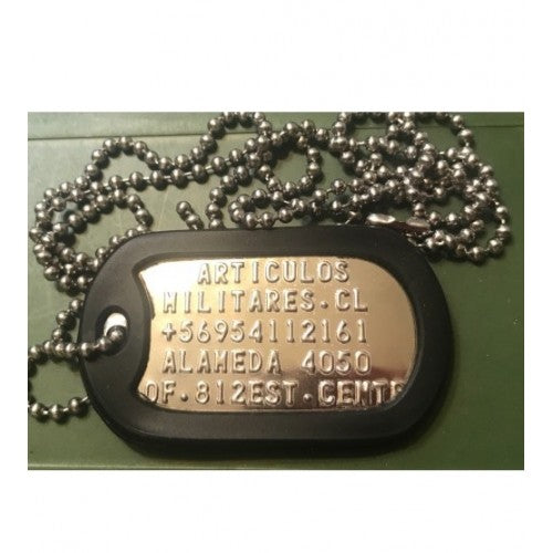 1 PLACA DE IDENTIFICACION CON GRABADO AMERICANO