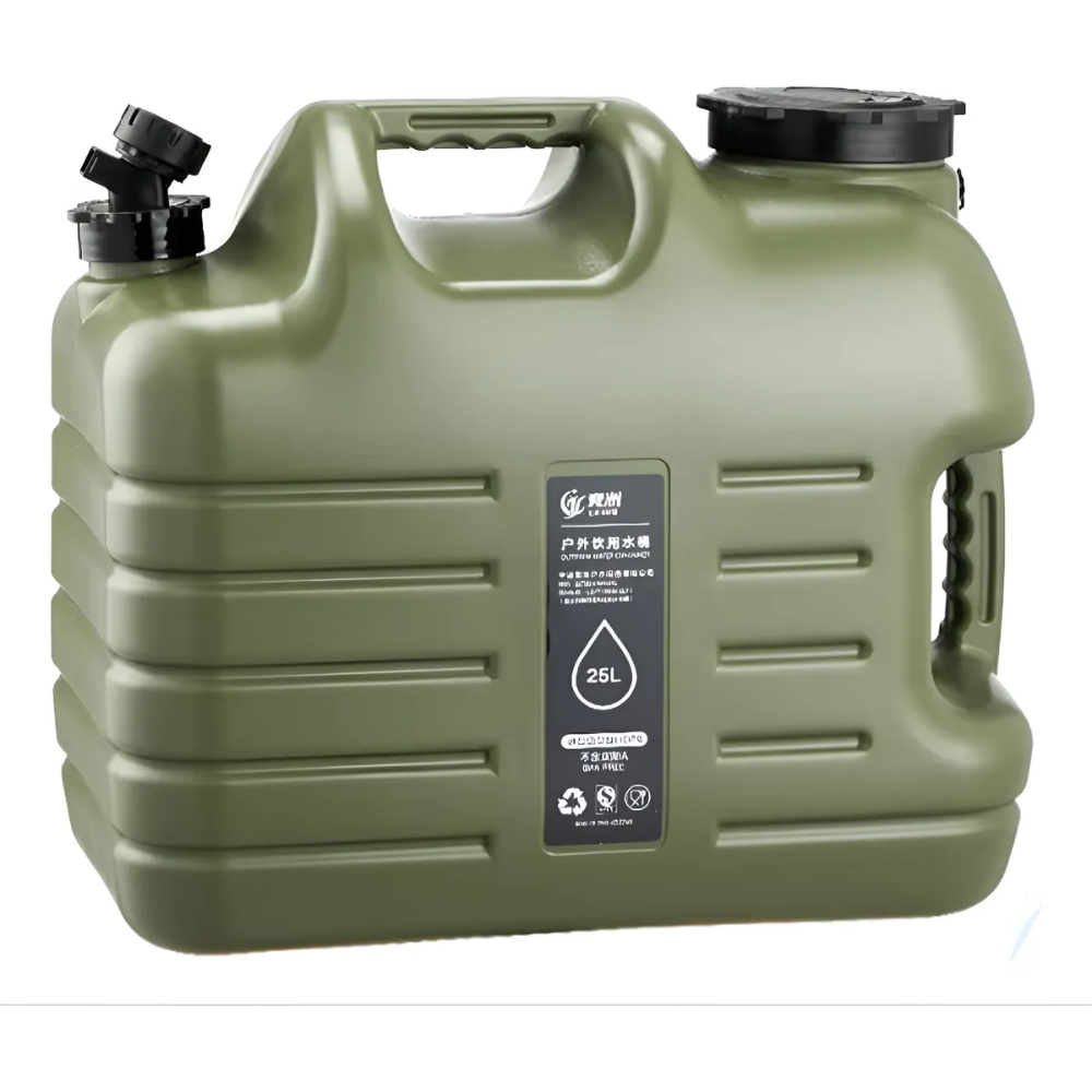 Bidón Rígido de Agua 25 Litros con Grifo para Camping