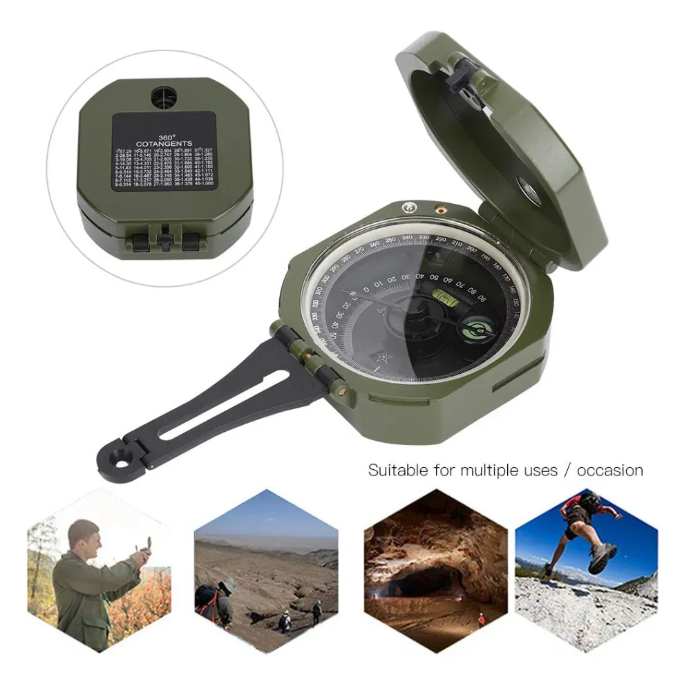 Brújula geológica para camping y orientación