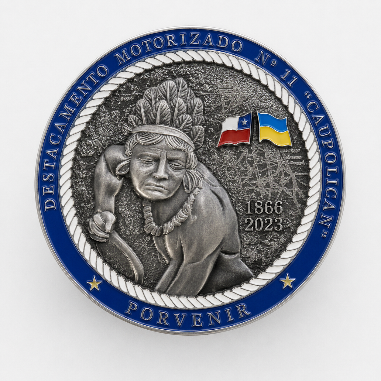 Moneda Destacamento Motorizado N.º 11 «Caupolicán»