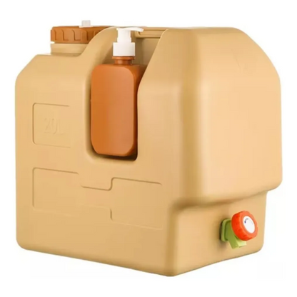 Bidón Rígido de Agua 20 Litros con Grifo y Tapa Rosca para Camping