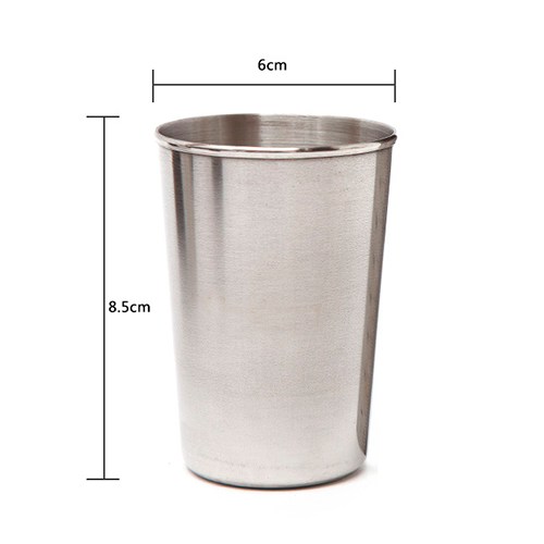 SET DE 4 VASOS DE ALUMINIO  CON ESTUCHE