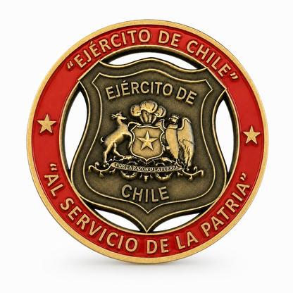 MONEDA EJERCITO DE CHILE "VENCEDOR JAMÁS VENCIDO" BRONCE