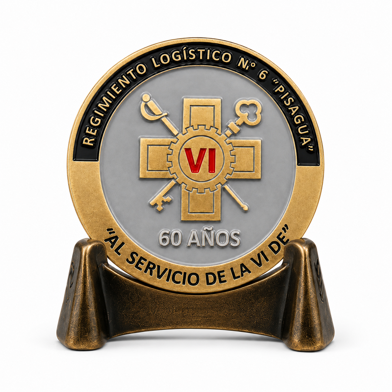 Moneda 60 Años Regimiento Logístico N.º 6 “Pisagua” – 60 mm