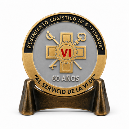 Moneda 60 Años Regimiento Logístico N.º 6 “Pisagua” – 60 mm