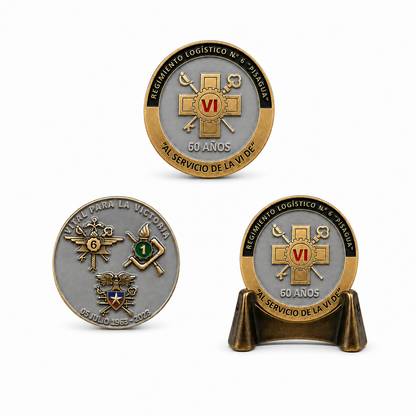 Moneda 60 Años Regimiento Logístico N.º 6 “Pisagua” – 60 mm