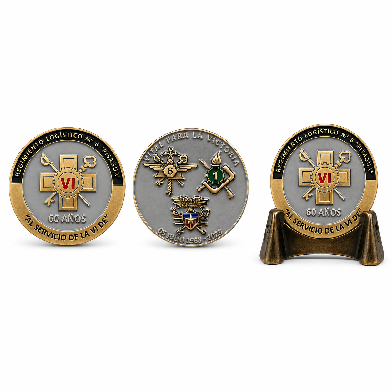 Moneda 60 Años Regimiento Logístico N.º 6 “Pisagua” – 60 mm
