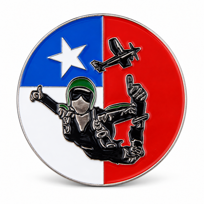 MONEDA CARABINEROS DE CHILE PARACAIDISMO 14 DE ABRIL DE 1969