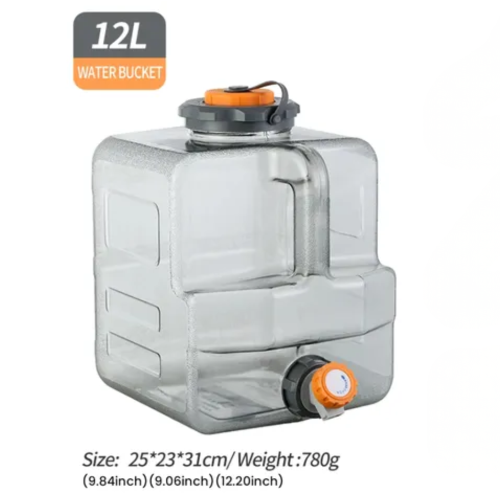 Bidón rígido de agua transparente 12L outdoor