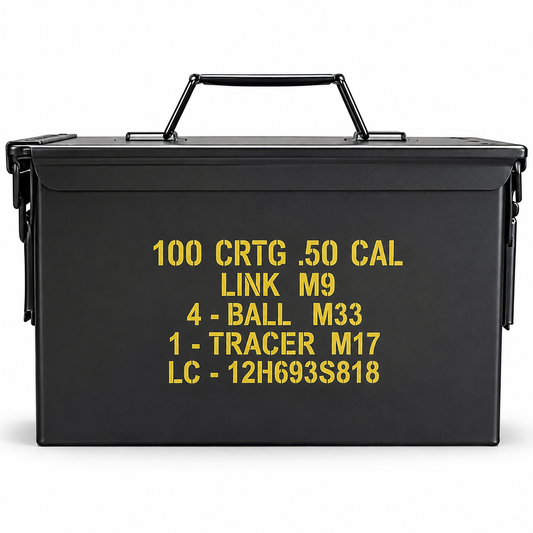 CAJA DE METAL  CALIBRE .50 COLOR NEGRO