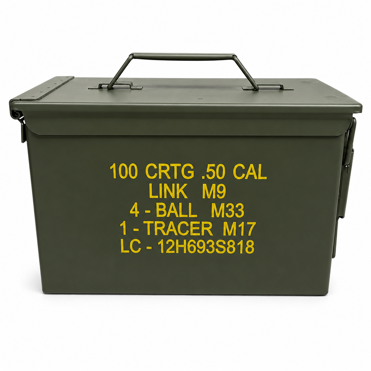 CAJA DE METAL  CALIBRE .50 COLOR VERDE