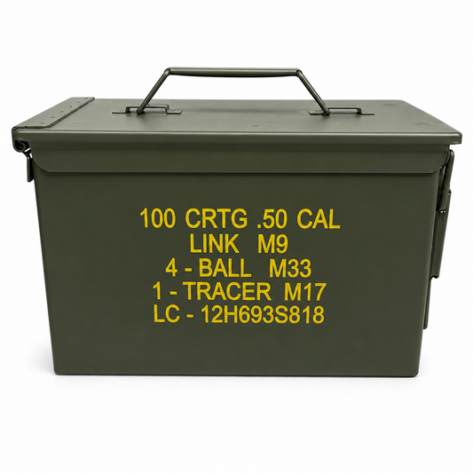 CAJA DE METAL  CALIBRE .50 COLOR VERDE