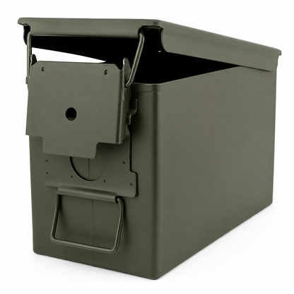 CAJA DE METAL  CALIBRE .50 COLOR VERDE