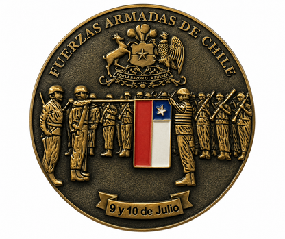 MONEDA CONMEMORATIVA –  JURAMENTO A LA BANDERA (Fuerzas Armadas de Chile)