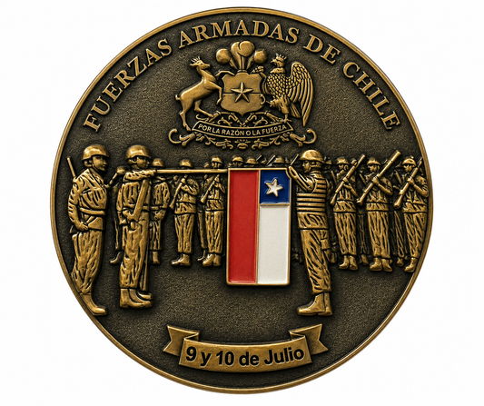 MONEDA CONMEMORATIVA –  JURAMENTO A LA BANDERA (Fuerzas Armadas de Chile)