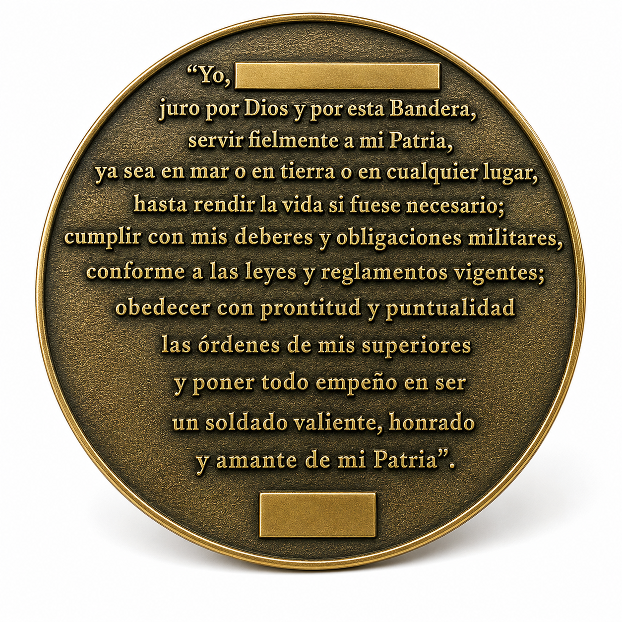 MONEDA CONMEMORATIVA –  JURAMENTO A LA BANDERA (Fuerzas Armadas de Chile)