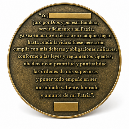 MONEDA CONMEMORATIVA –  JURAMENTO A LA BANDERA (Fuerzas Armadas de Chile)