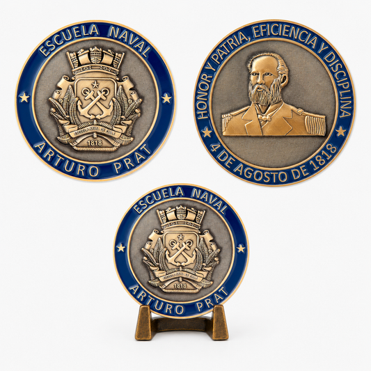 MONEDA ESCUELA NAVAL 4 AGOSTO DE 1818