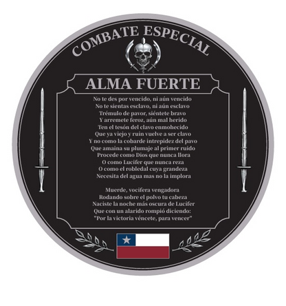 Moneda Combate Especial 50 años reverso Alma Fuerte
