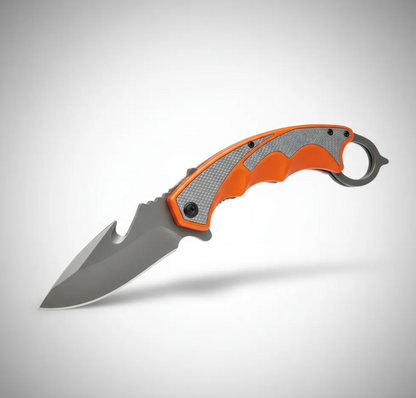 Cuchillo Karambit de Acero Inoxidable – Color Naranjo