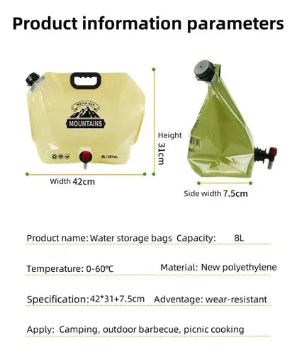 Contenedor de Agua 8 Litros uso camping