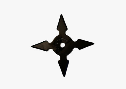 ESTRELLAS SHURIKEN 4 PUNTAS BLACK NINJA CON FUNDA STEEL