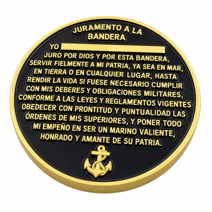 MONEDA ARMADA DE CHILE JURAMENTO A LA BANDERA