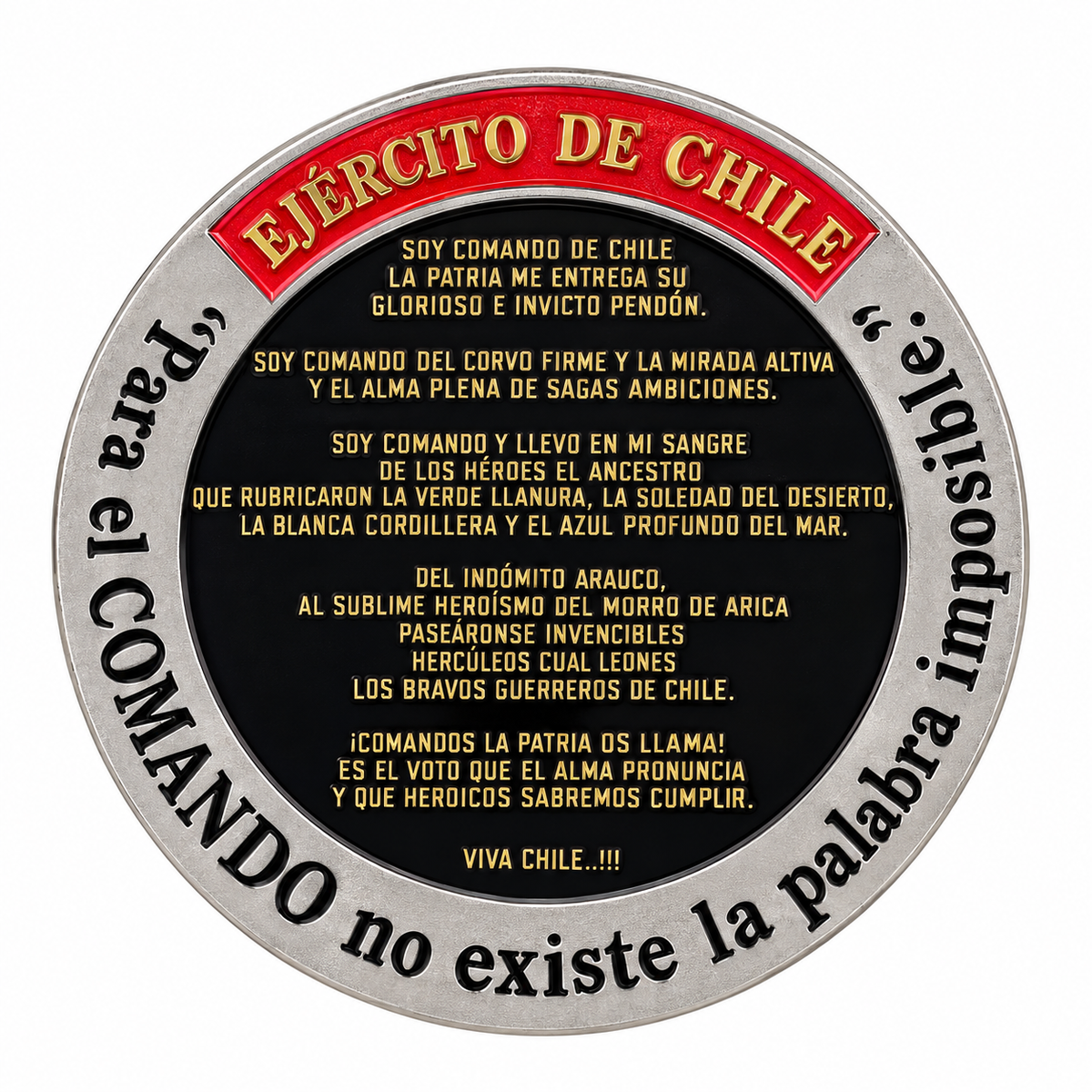MONEDA EJERCITO DE CHILE COMANDOS ESCUELA DE PARACAIDISTAS Y FUERZAS ESPECIALES