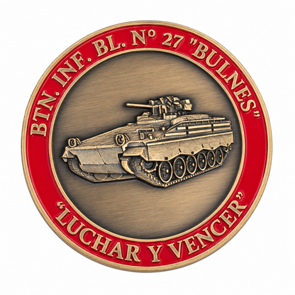 MONEDA EJERCITO DE CHILE BATALLÓN DE INFANTERÍA BLINDADO Nº27 BULNES