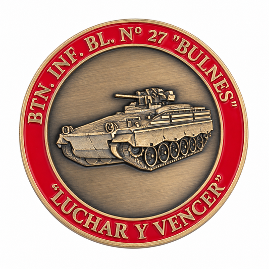 MONEDA EJERCITO DE CHILE BATALLÓN DE INFANTERÍA BLINDADO Nº27 BULNES