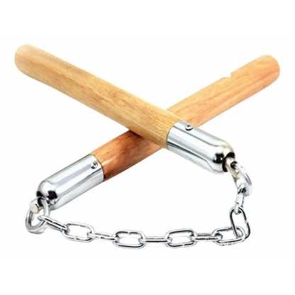 NUNCHAKU CON MANGO DE MADERA