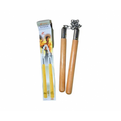 NUNCHAKU CON MANGO DE MADERA