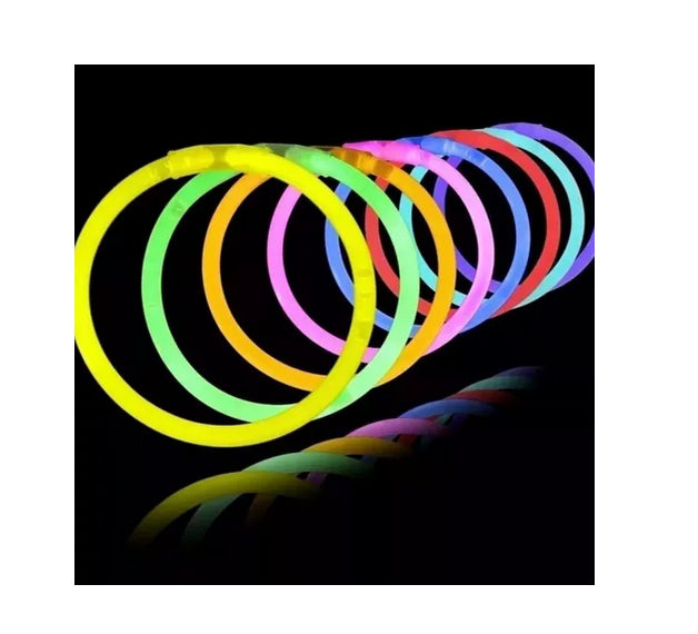 Pulseras (100) Fluor Luminosas Para Fiestas Y Actividades