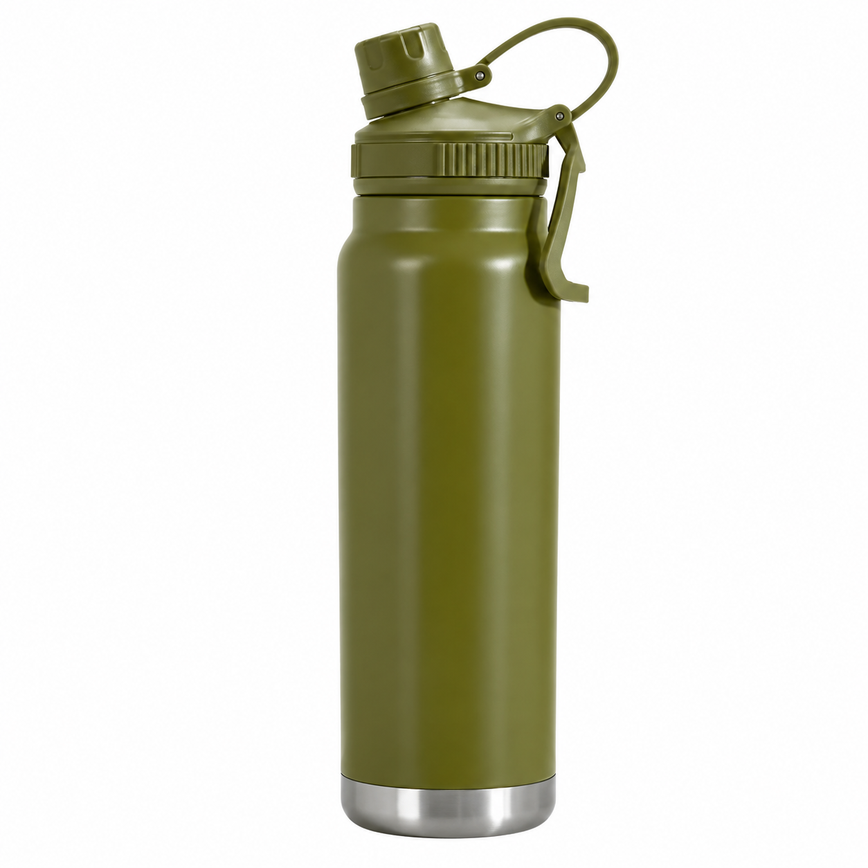 Termo Acero Inoxidable 800ml Botella Termica Agua Fria - Verde Militar