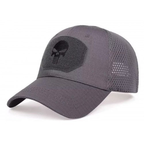 GORRA TACTICA HOMBRE CALAVERA PUNISH GRIS