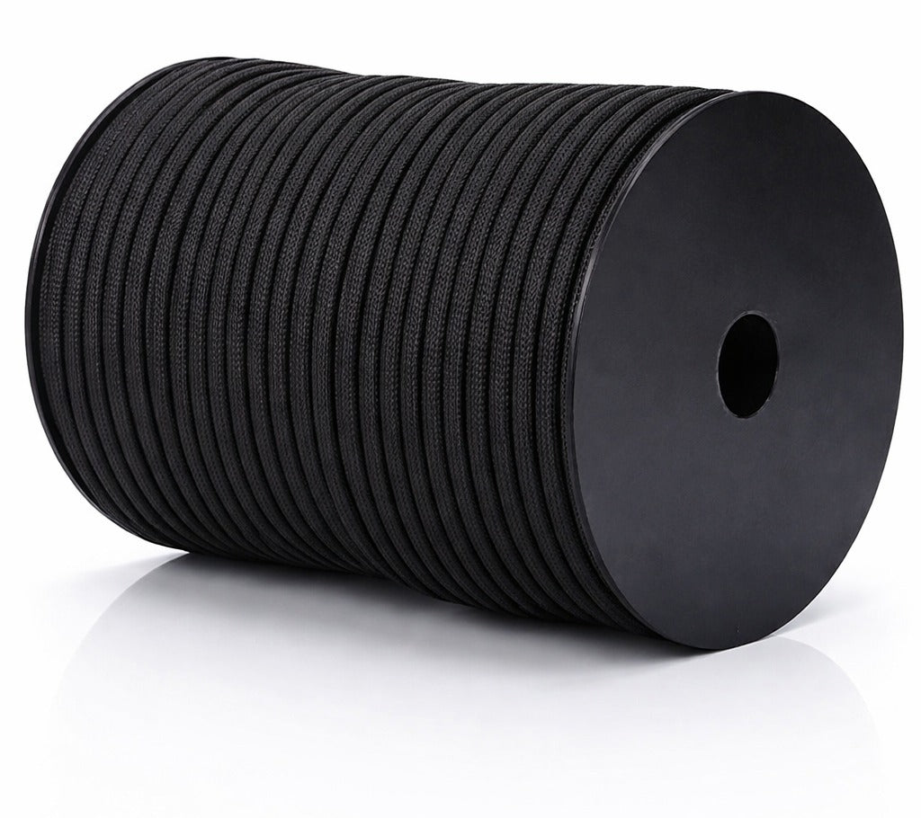 Cuerda Paracord 550 Rollo 100 Metros Negro
