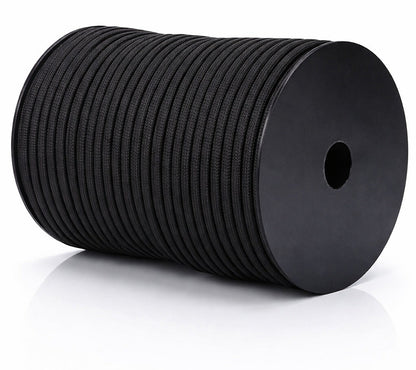Cuerda Paracord 550 Rollo 100 Metros Negro