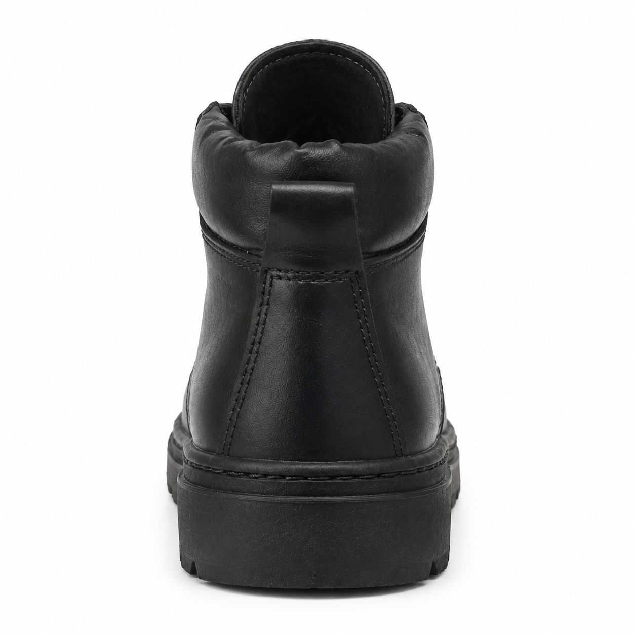 Botín de Cuero Negro Forrado en Badana Natural