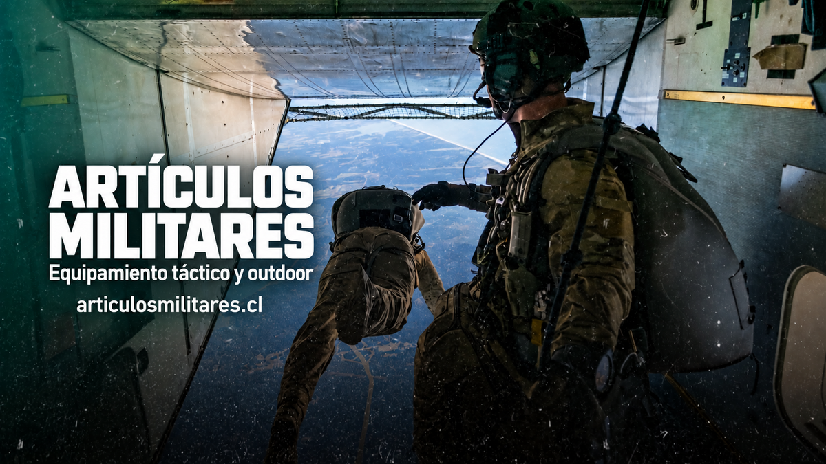 Artículos Militares: equipamiento táctico y outdoor, paracaidistas en avión
