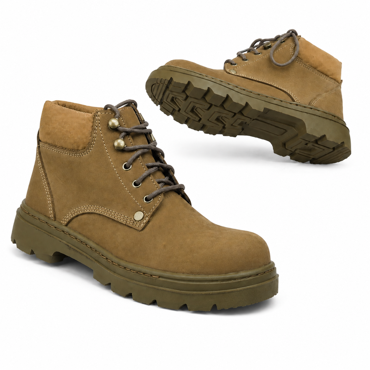 Botas Tácticas Caña Corta de Cuero Nobuck – Fabricación Nacional