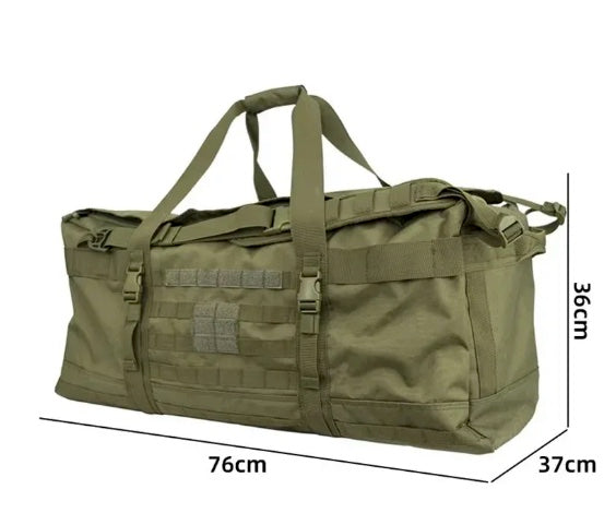 Medidas del bolso mochila táctico 106L: 76 por 37 por 36 centímetros
